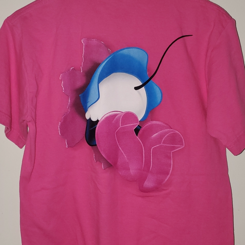 Disney Minnie Mouse Pop Out Graphic Short Sleeve T-Shirt Pink - Picture 4 of 5